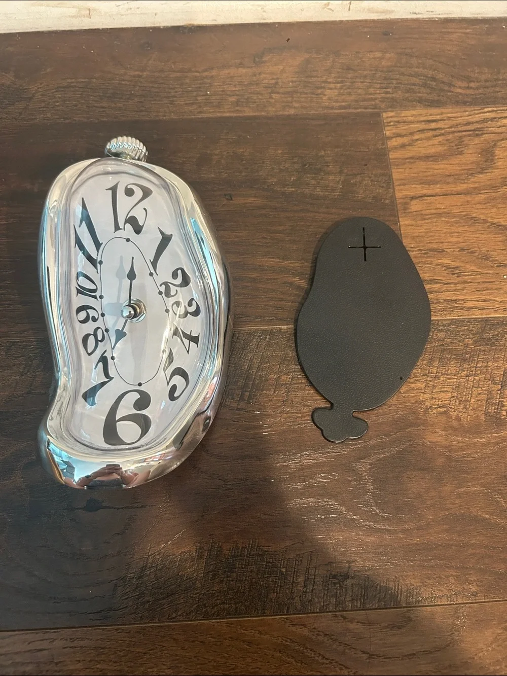 Silver Melting Clock Desk Clock from Dali museum